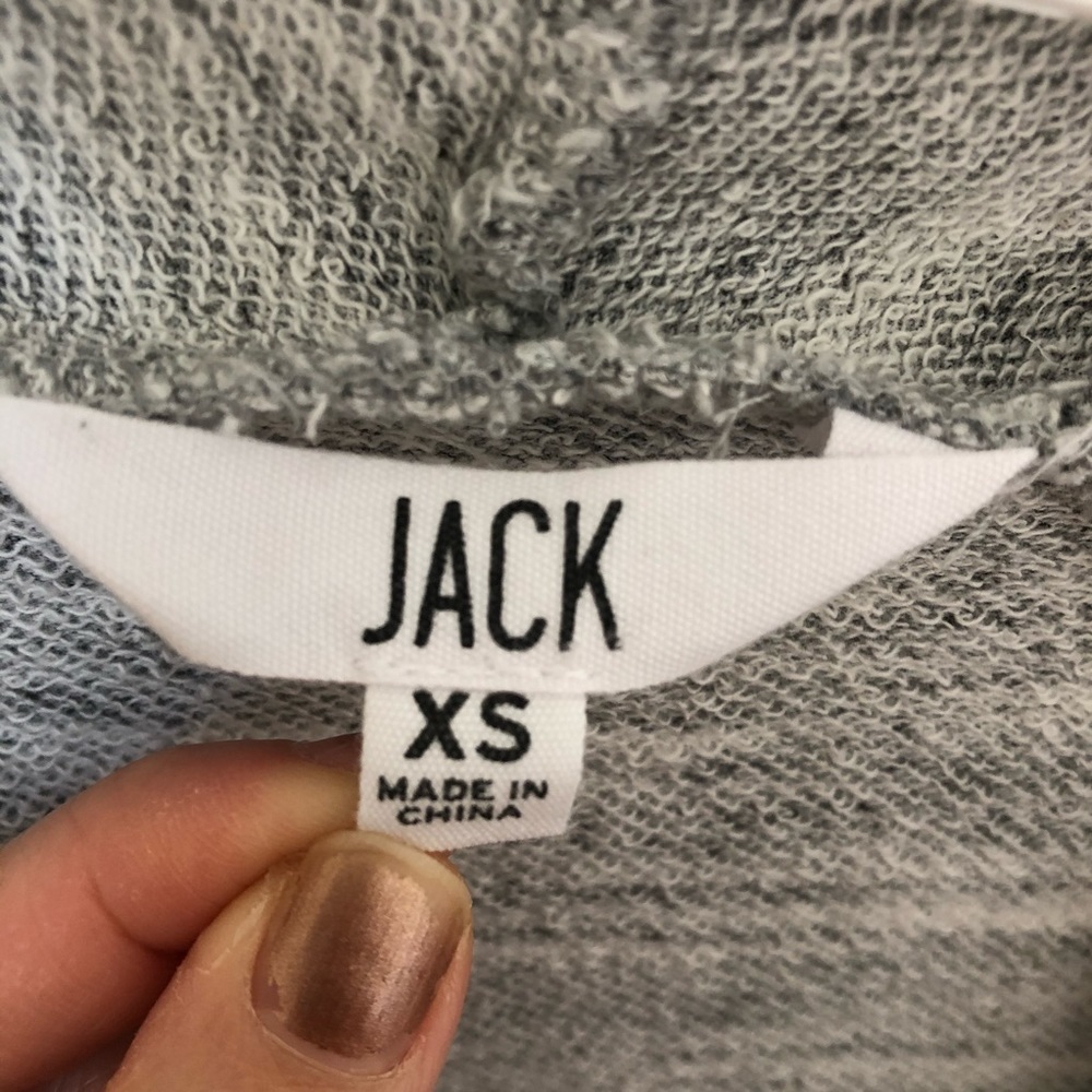 Jack Heathered Gray Drape Cross Back Cardigan Size XS - Picture 4 of 6